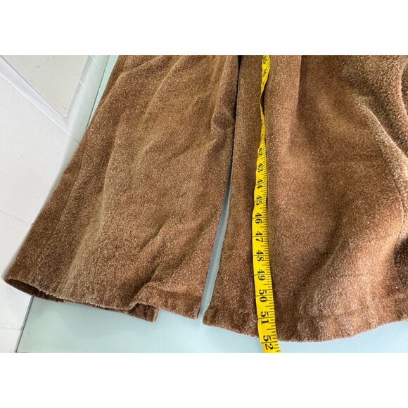 Vintage Lone Pine Leather Suede Long Coat Mens Size 42 Western Front Snap Camel - Picture 11 of 16